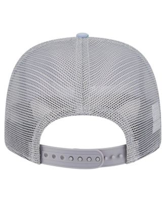 Men's Light Blue/Gray Milwaukee Bucks Adventure Aloha Pattern 9SEVENTY Stretch-Snap Hat