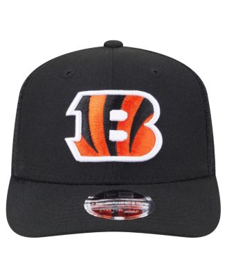 Men's Black Cincinnati Bengals Main Trucker 9SEVENTY Stretch Snap Hat