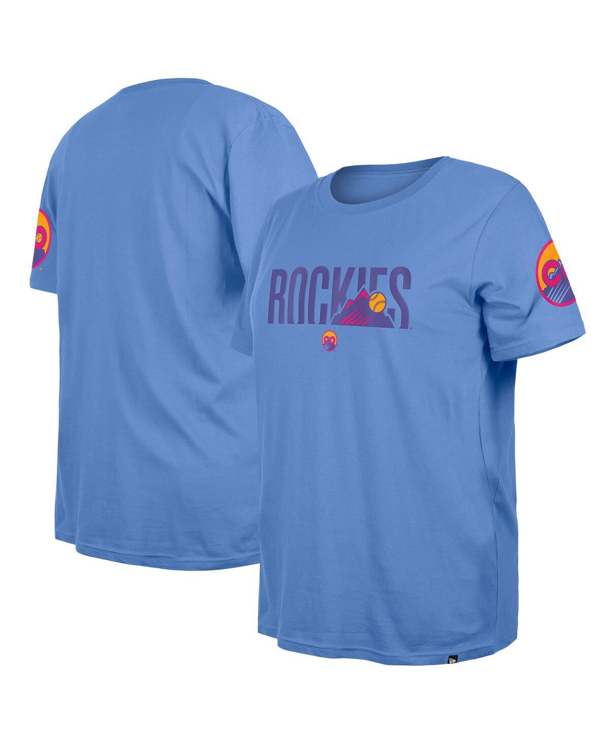 NEW ERA WOMEN'S BLUE COLORADO ROCKIES 2025 CITY CONNECT PLUS SIZE T-SHIRT 