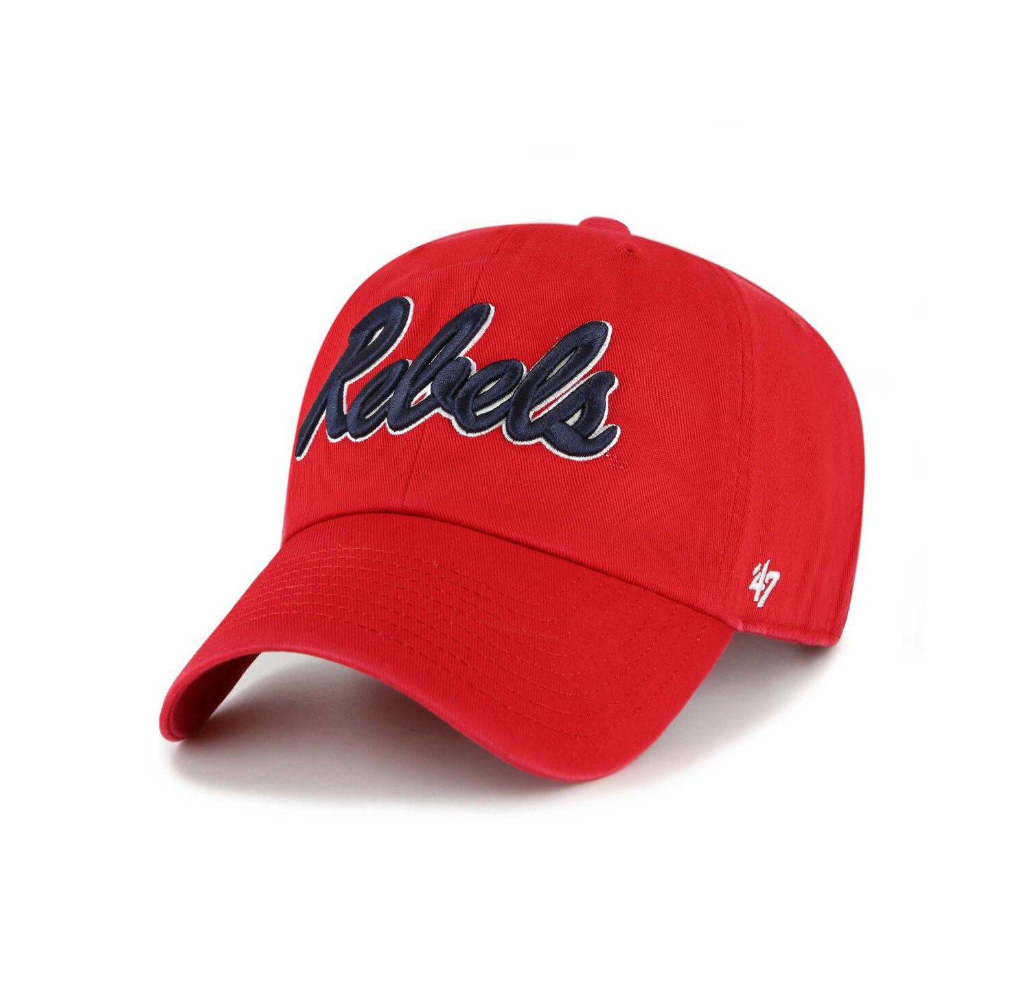 Men's Red Ole Miss Rebels Clean Up Adjustable Hat