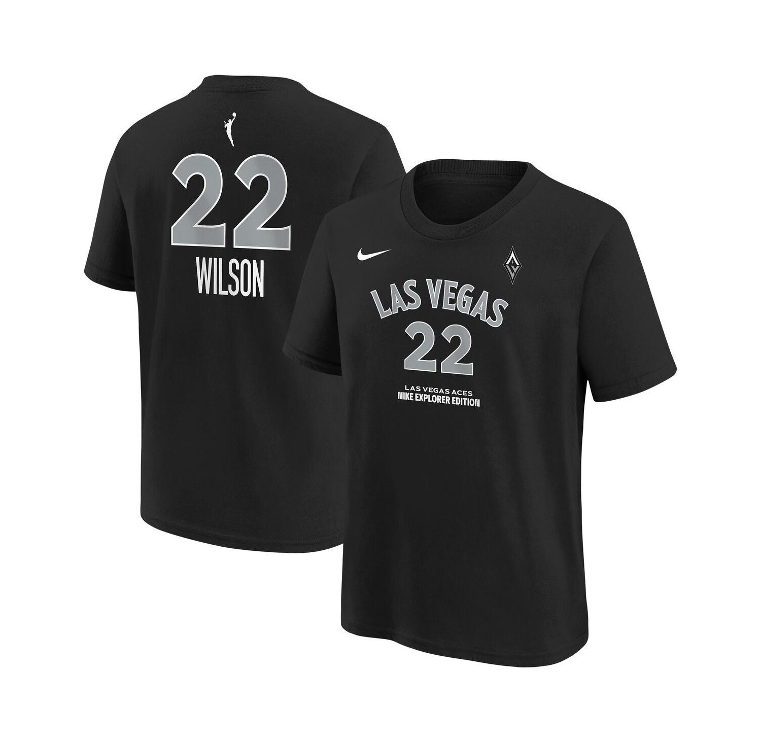 Big Boys and Girls A'ja Wilson Black Las Vegas Aces Explorer Edition Name & Number T-Shirt