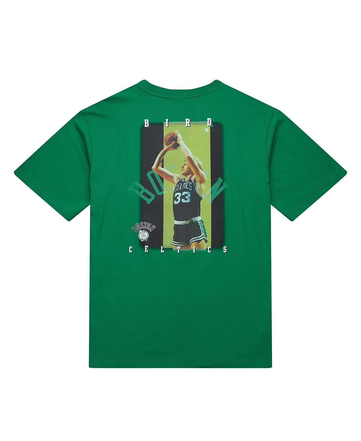 Mitchell & Ness Men's Larry Bird Kelly Green Boston Celtics Hardwood Classics Nba Legends T-shirt