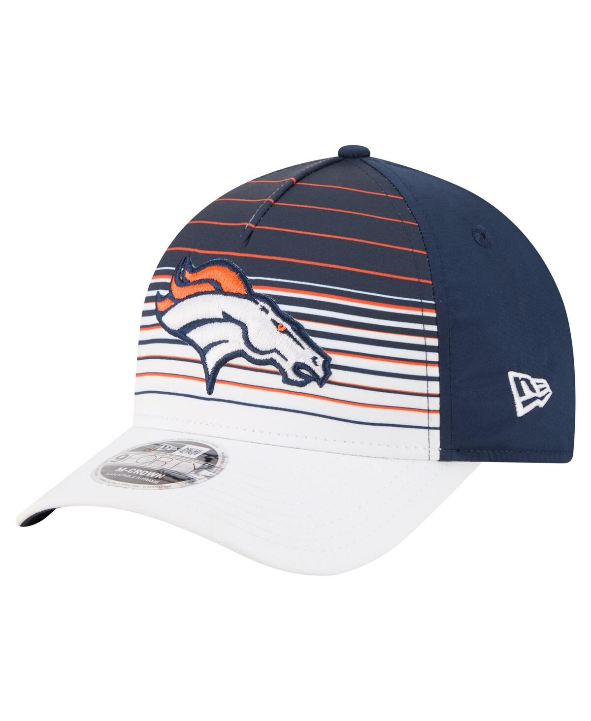 New Era Men's White/navy Denver Broncos Adventure Gradient 9forty M-crown A-frame Adjustable Hat