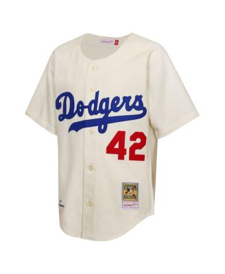 Big Boys and Girls Jackie Robinson Cream Brooklyn Dodgers 1955 Authentic Jersey