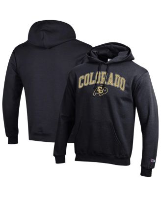 Champion - Men's Black Colorado Buffaloes Arched Logo Fleece Pullover Hoodie