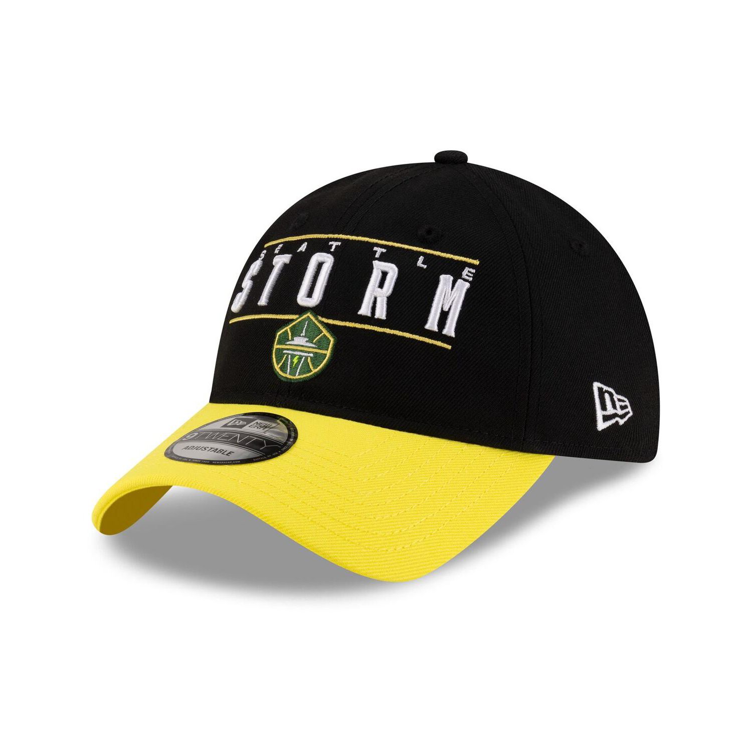 Men's and Women's Black/Yellow Seattle Storm 2025 WNBA Draft 9TWENTY Adjustable Hat
