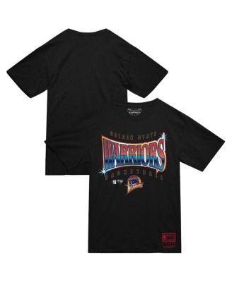 Mitchell & Ness - Men's  Black Golden State Warriors Worldwide Collection Glow Up T-Shirt