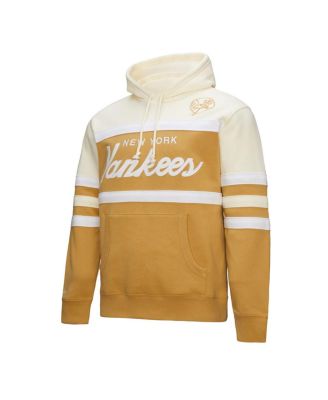 Men's Tan/Cream New York Yankees Head Coach Pullover Hoodie