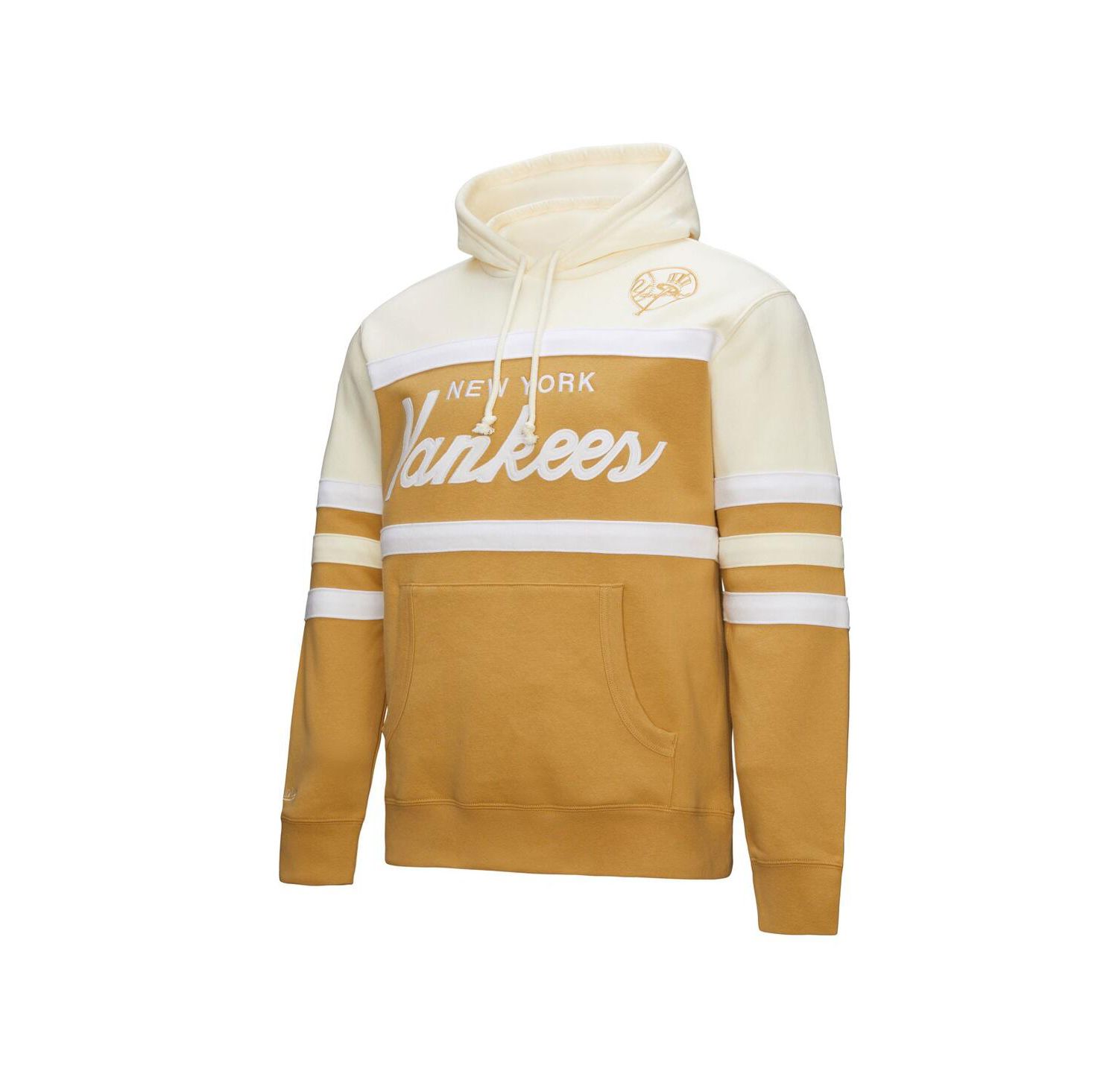 Men's Tan/Cream New York Yankees Head Coach Pullover Hoodie