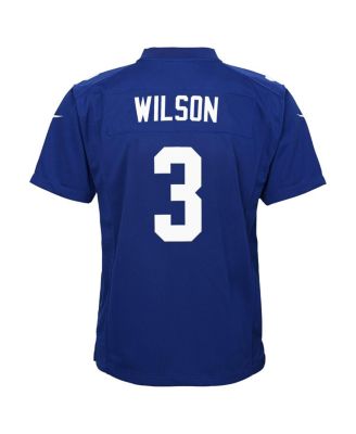 Big Boys and Girls Russell Wilson Royal New York Giants Game Jersey