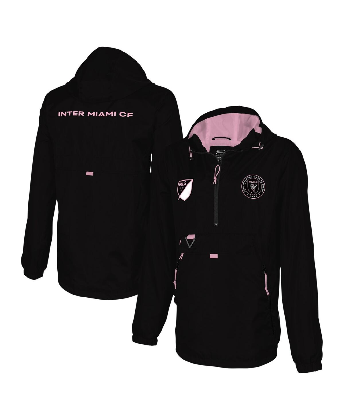 Men's Black Inter Miami Cf Compete Quarter-Zip Hoodie Jacket - Black