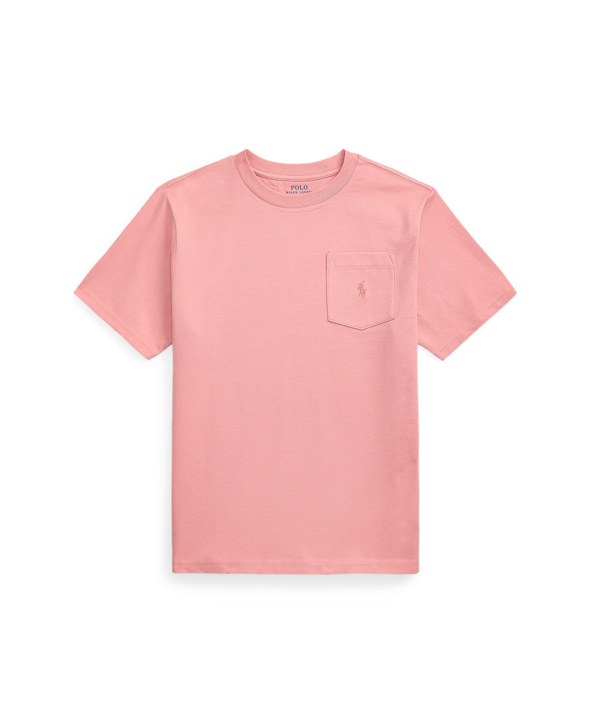 Polo Ralph Lauren Faded Peony/c3357 Brand-embroidery Crewneck Cotton-jersey T-shirt 6-12 Years In Pink