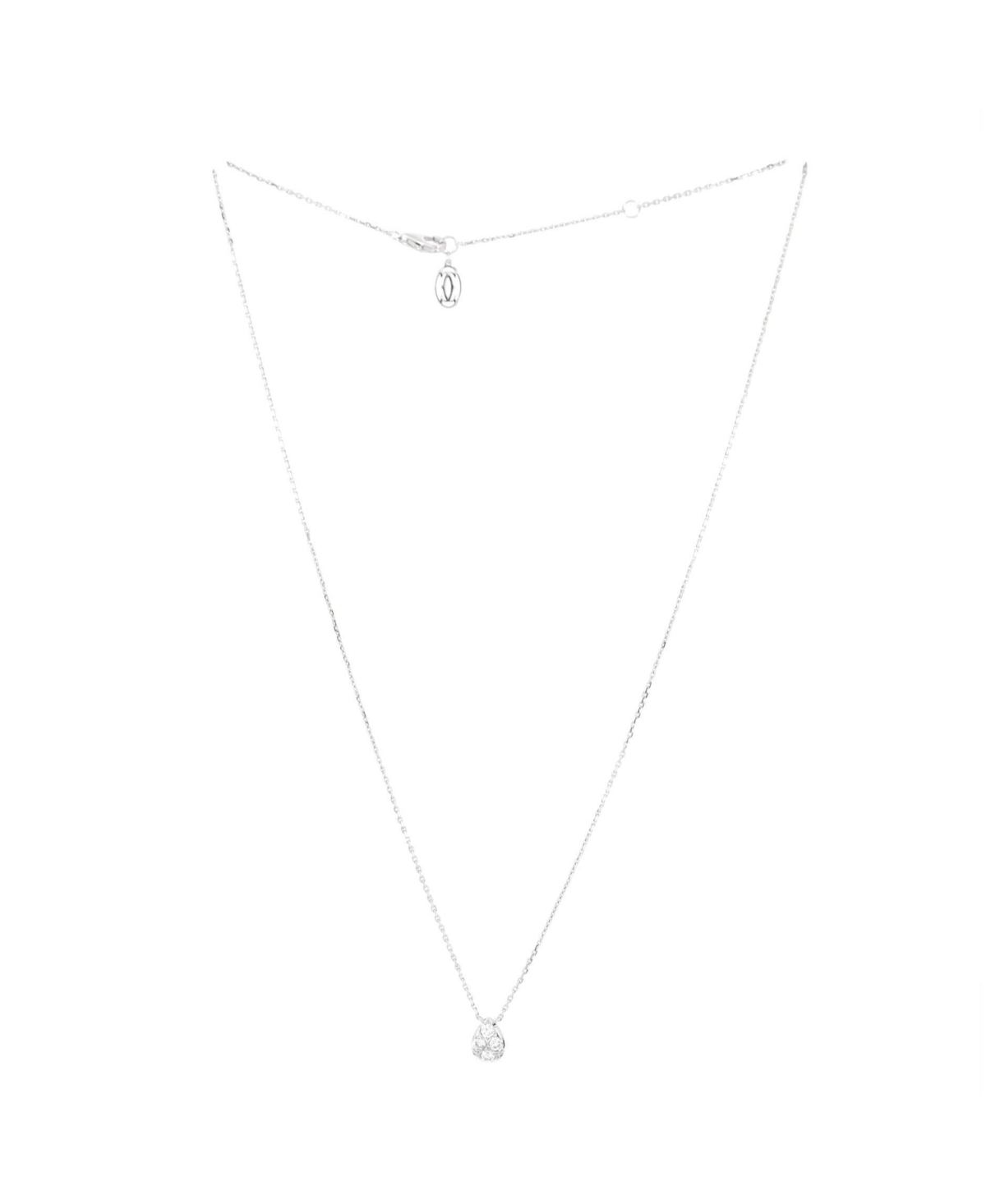 Etincelle de Cartier Teardrop Pendant Necklace 18K White Gold and Diamonds - 18k white gold
