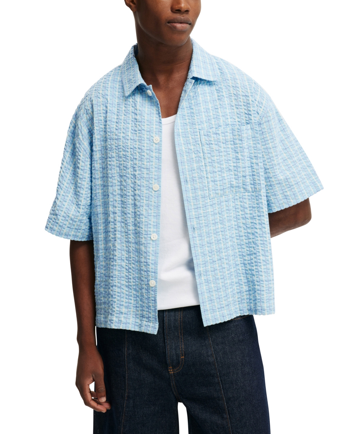 COTTON ON MEN'S VENTURA SHORT SLEEVE SHIRT 