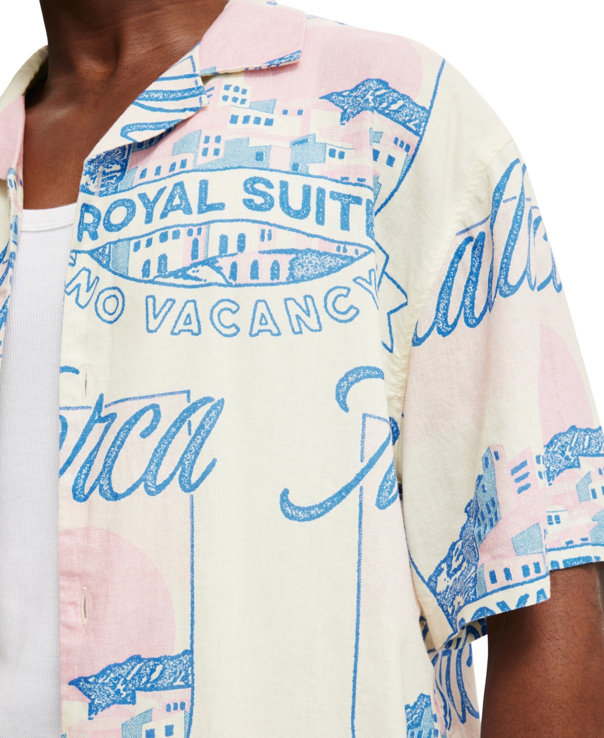 COTTON ON MEN'S CABANA SHORT SLEEVE SHIRT 
