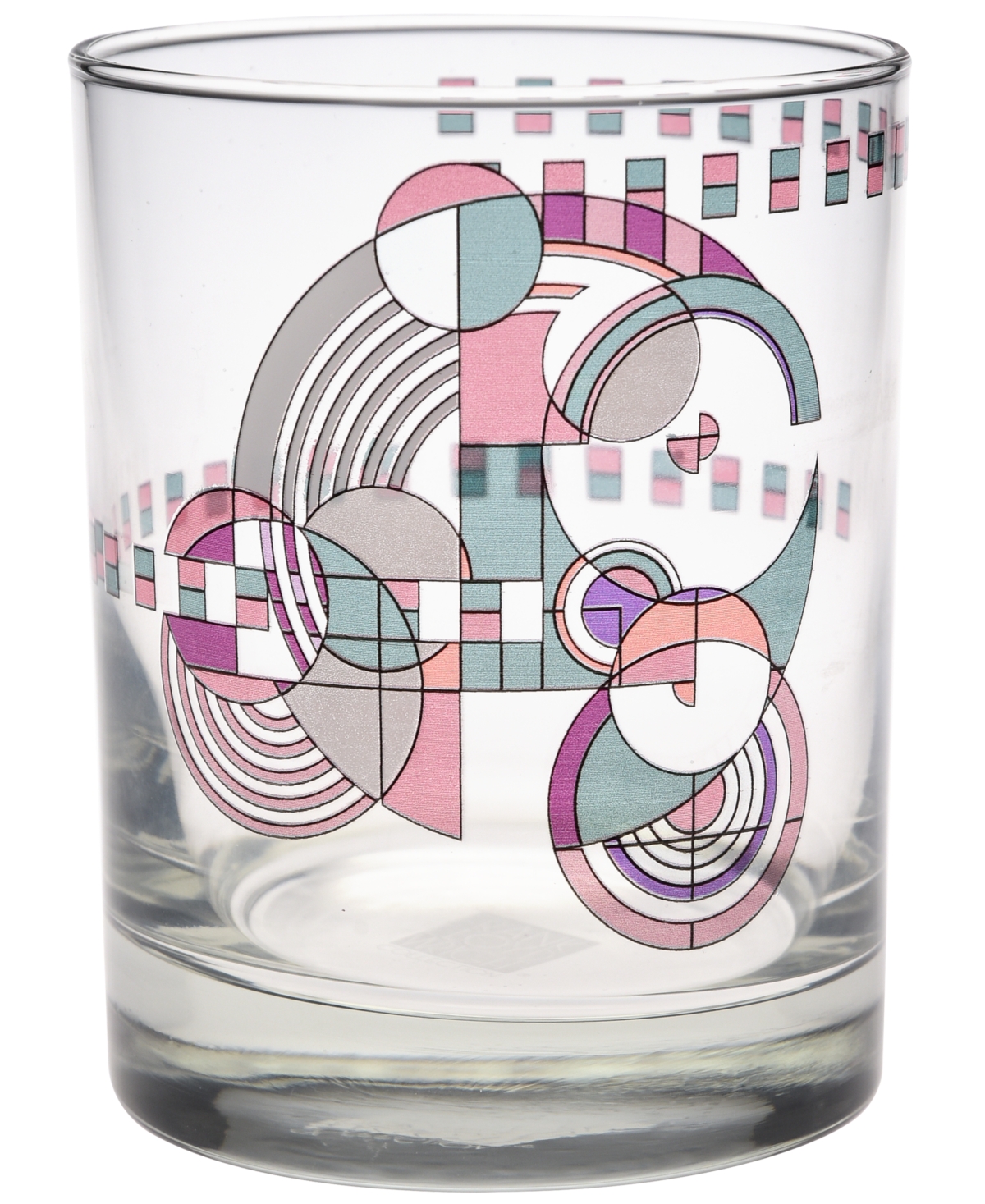Frank Lloyd Wright Hoffman Rug Double Old Fashioned Glasses, Set Of 4