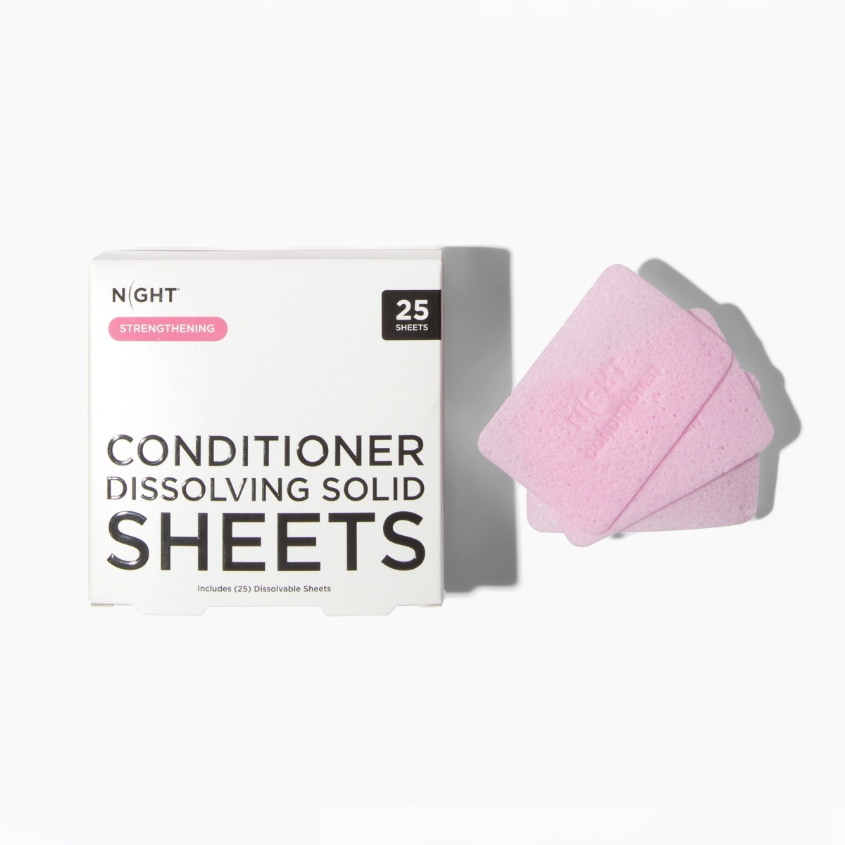 Mess Free Conditioner Sheets, Instantly Dissolves, 25 Washes - Pink