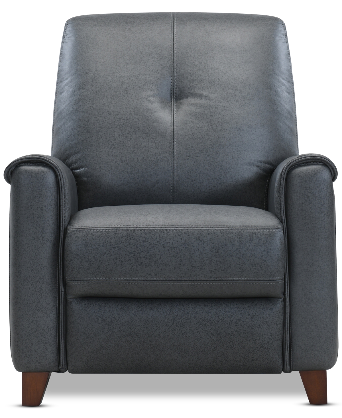 Macy's Ashlinn 35" Pushback Leather Recliner, Exclusively At  In Gray