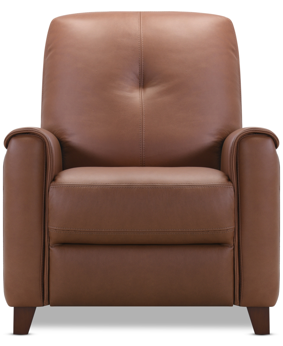 Macy's Ashlinn 35" Pushback Leather Recliner, Exclusively At  In Brown