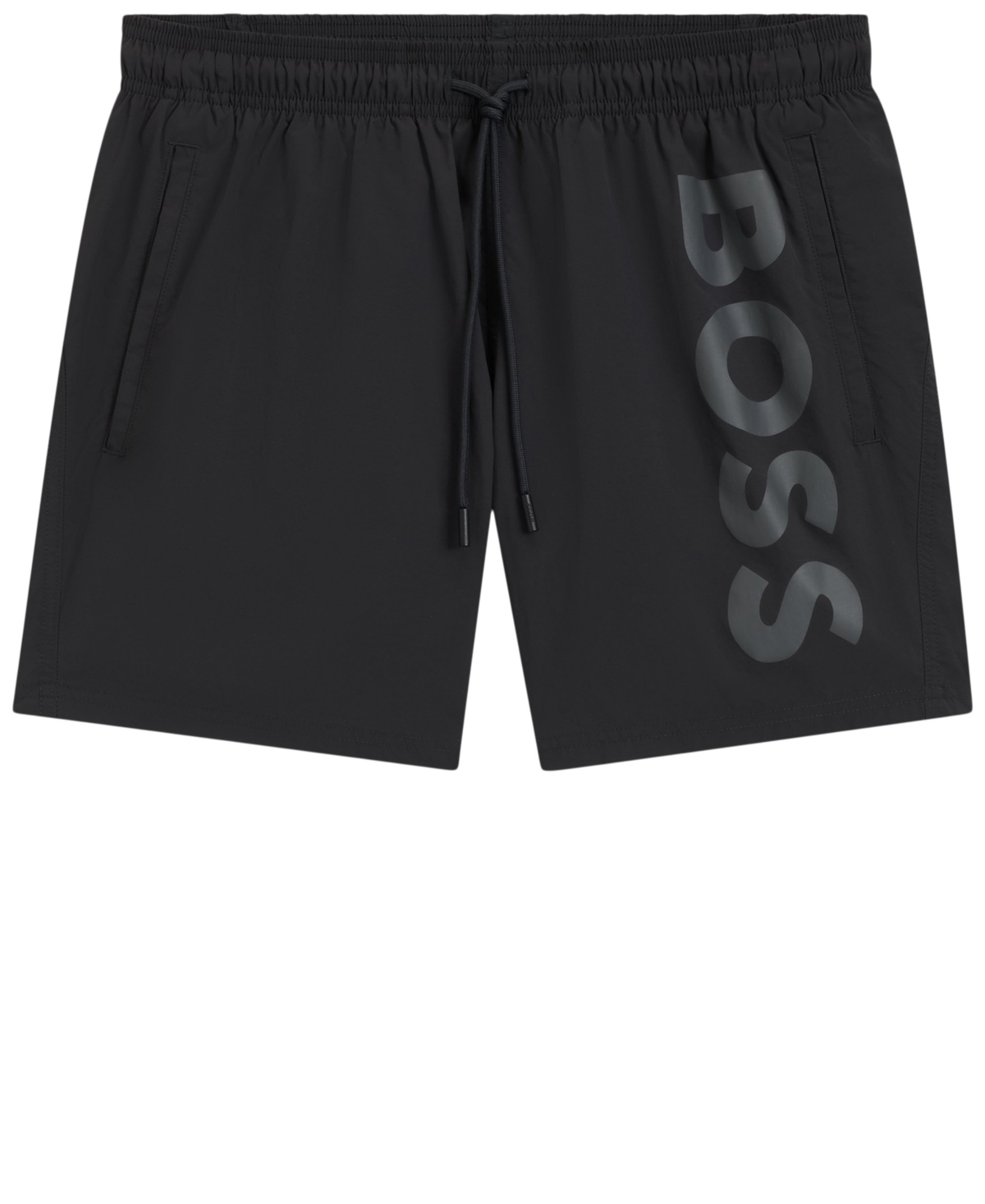 Hugo Boss Logo-print Swim Shorts In Black