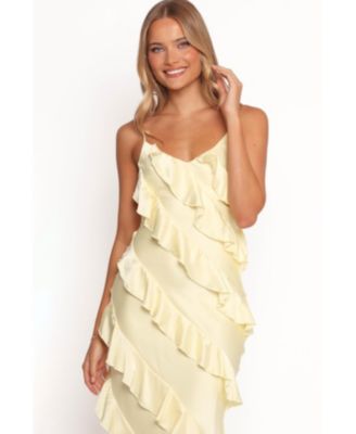 Women's Ciao Ruffles Maxi Satin Dress
