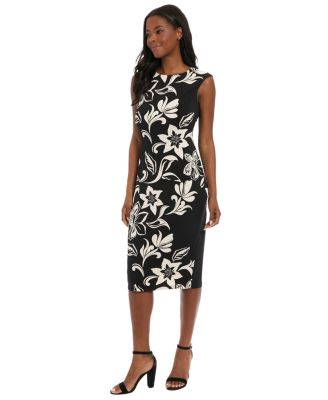Women's Jersey Placement-Print Midi Dress