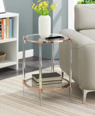 20" Royal Crest 2 Tier Acrylic Glass End Table