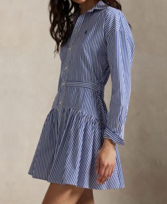 送料関税無料【POLO RALPH LAUREN】STRIPED COTTON SHIRTDRESS Polo Ralph Lauren Striped Cotton Paneled Shirtdress | Neiman