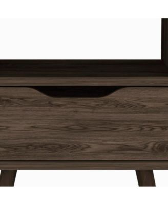 One Drawer Faux Wood Nightstand For Bedside Organization
