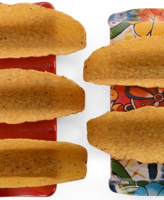 4-Piece Multi Taco Holder + Chip and Dip Bundle