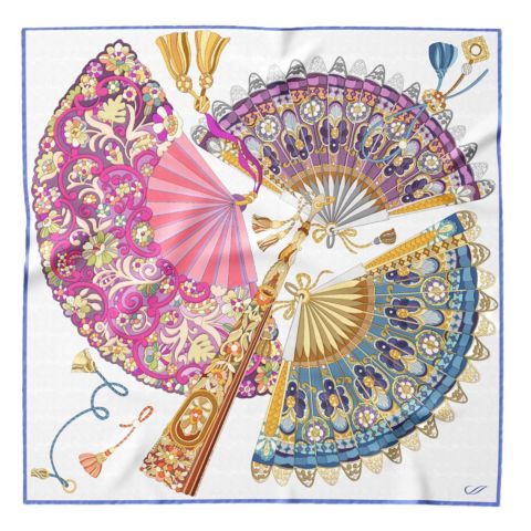 Женские аксессуары Elizabetta Venetian Fan - Silk Bandana for Women, цвет: Разноцветный