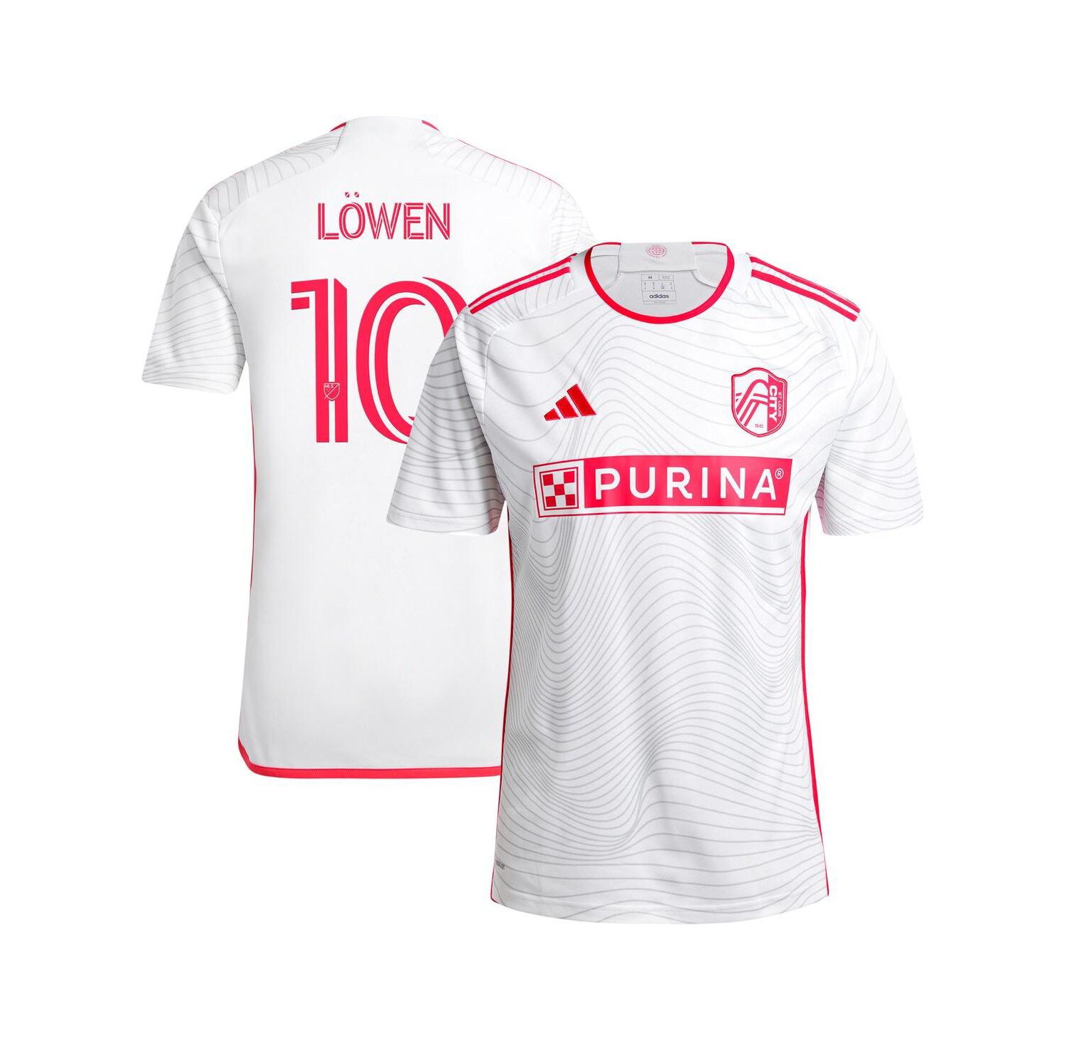 Men's Eduard Lowen White St. Louis City SC 2024 The Confluence Kit Replica Player Jersey