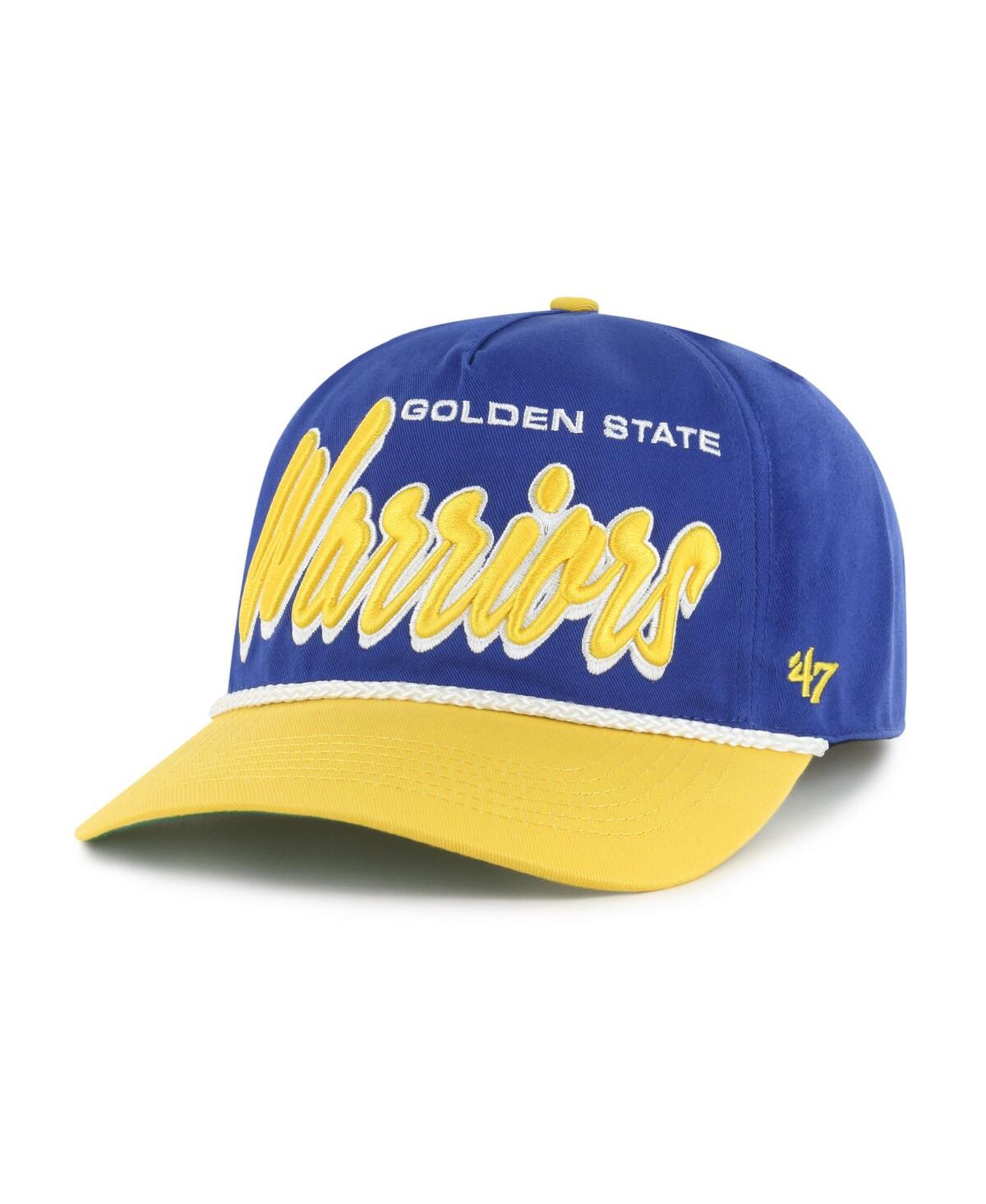 47 Brand Men's Royal/gold Golden State Warriors Dropshadow Rope Hitch Adjustable Hat