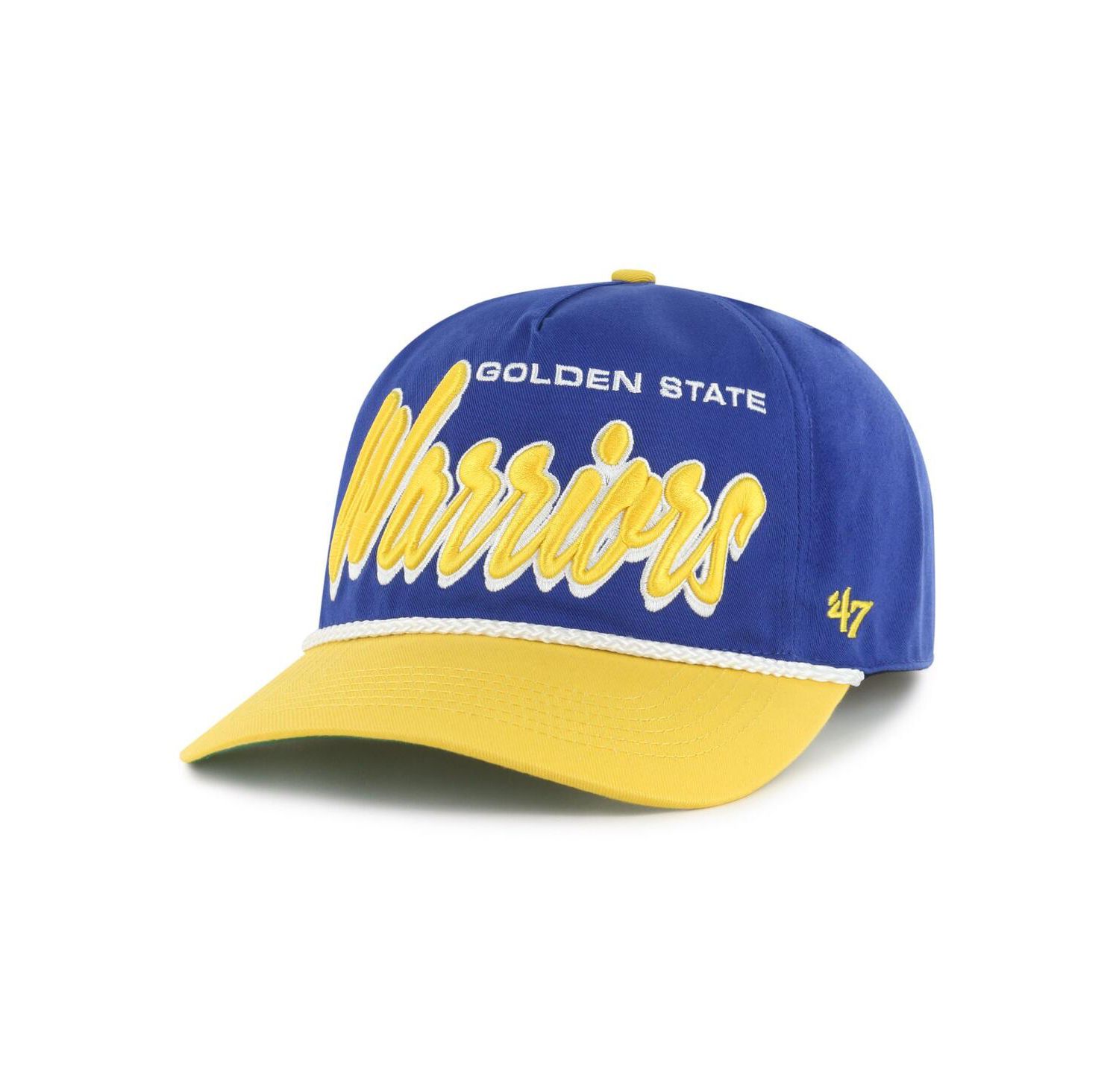 Men's Royal/Gold Golden State Warriors Drop Shadow Rope Hitch Adjustable Hat