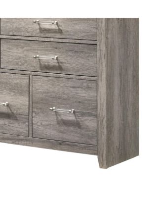 Harmony Wood 5-Drawer Dresser with Mirror