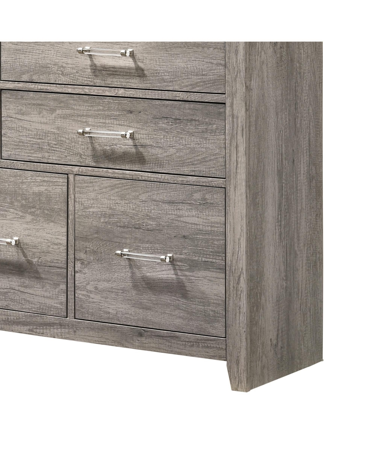 Kings Brand Furniture Harmony Wood 5-Drawer Dresser with Mirror