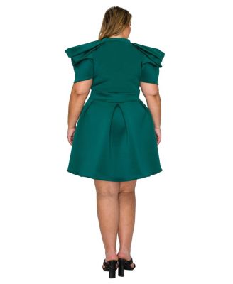 Plus Size Karina Neoprene Flare Dress