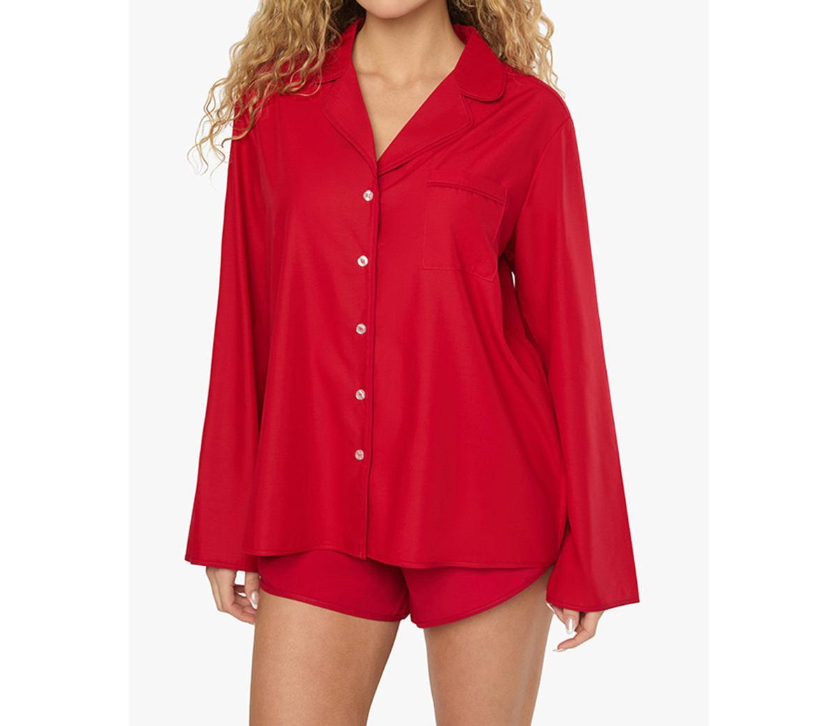 Women's Classic Pajama Top - Scarlet