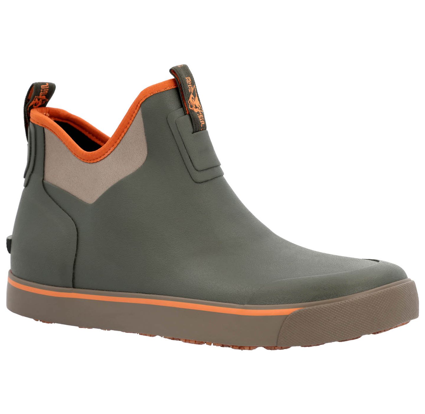Мужские ботинки ROCKY Dry-Strike Waterproof Green and Orange Deck Boot, цвет: Оливковый каменный — фото 8