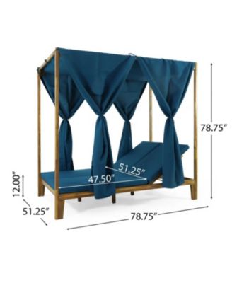 Streamdale Kenzie Outdoor Daybed With Adjustable Lounges And Curtains