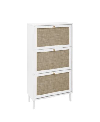 3 Door Shoe Rack, Freestanding Modern Shoe Storage Cabinet, for Entryway