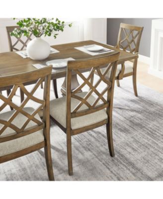 Mid-Century Modern Upholstered Dining Chairs (Set of 2), Oak