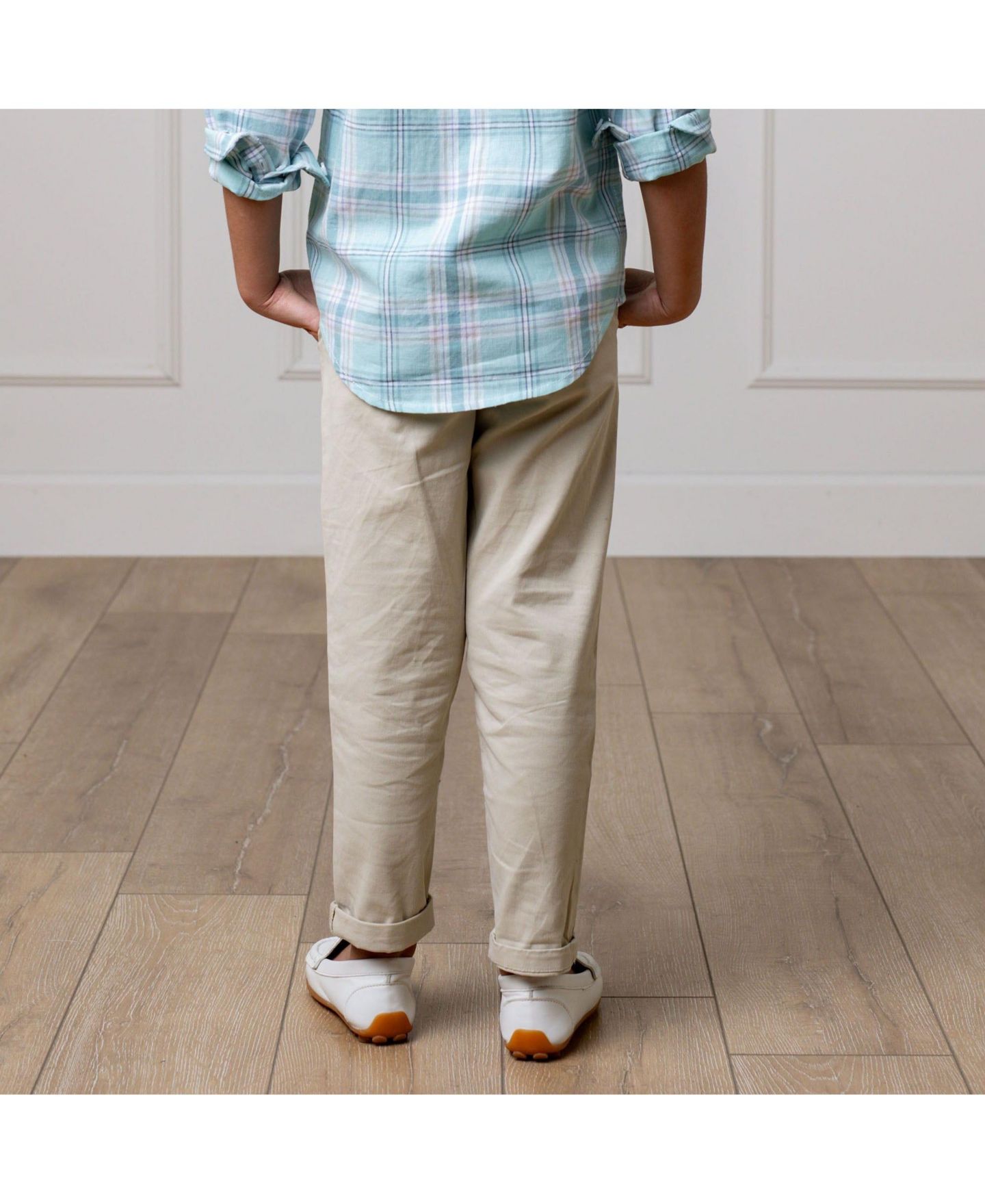 Брюки Hope & Henry Skinny Stretch Twill Chino Pant для мальчиков-малышей, цвет: Светлый хаки — фото 5