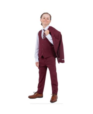 Little Boys Burgundy 5 PC Suit