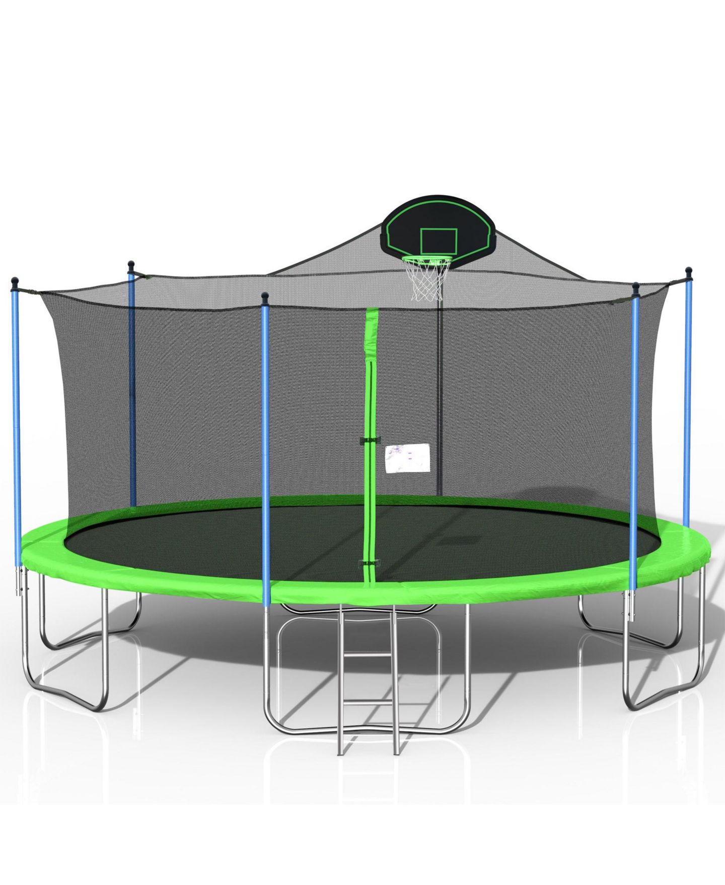 Детская игрушка Flynama 16FT Trampoline with Safety Enclosure Net, Basketball Hoop and Ladder, Large-Scale Trampoline for Kids/Adluts Family Jumping Outdoor Workout — фото 1