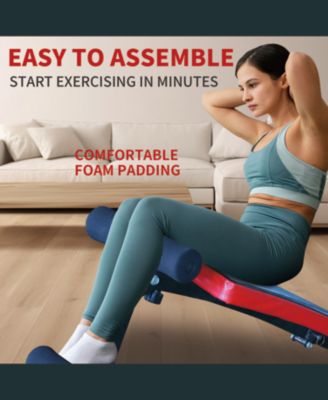 Multi-Position Adjustable Utility Bench for Home Gym Weightlifting and Strength Training, Sit-up Chair Collapsible Design