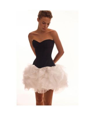 Women's Smart heart-shaped low-waist black fitted corset