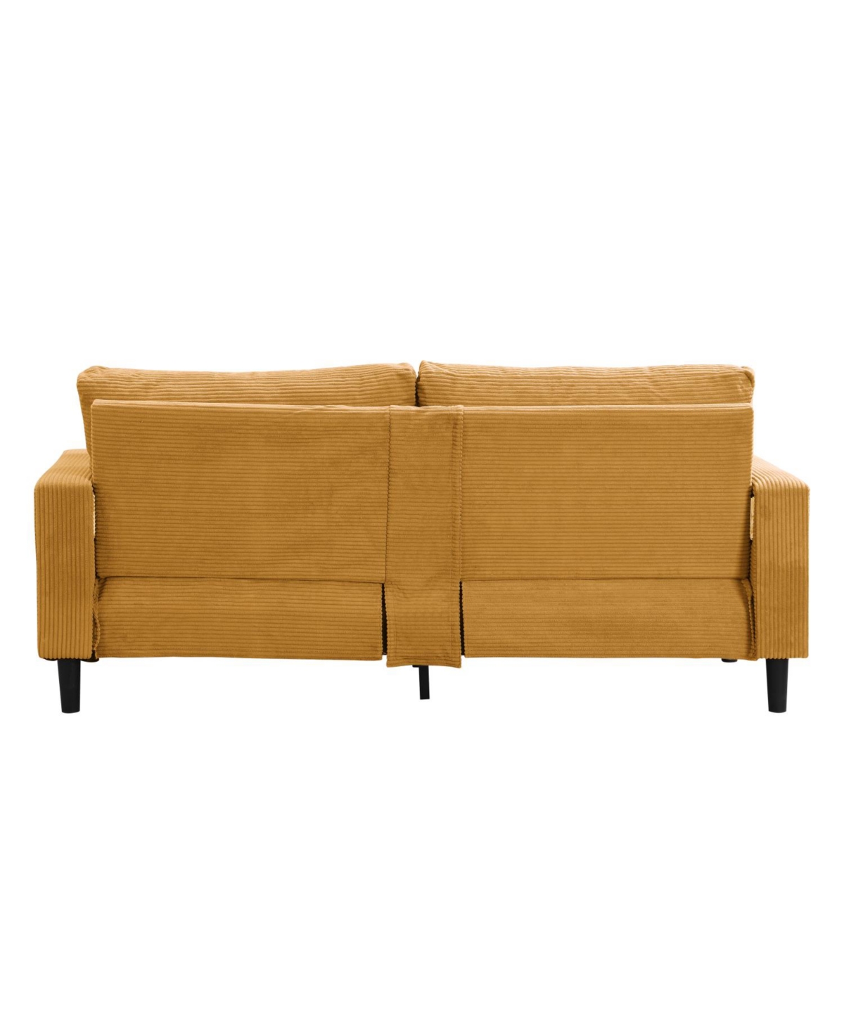 74" Modern Sofa with High Resilience, Wooden Frame - Orange Comfort