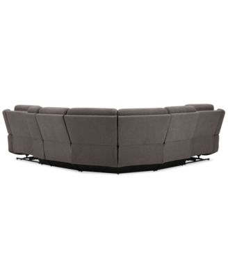 Kristyan 6-Pc. Fabric Sectional with 3 Power Motion Chairs and Console