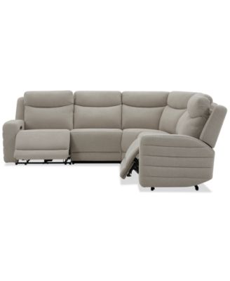 Kristyan 5-Pc. Fabric Sectional with 2 Power Recliners, Exclusively at Macy's